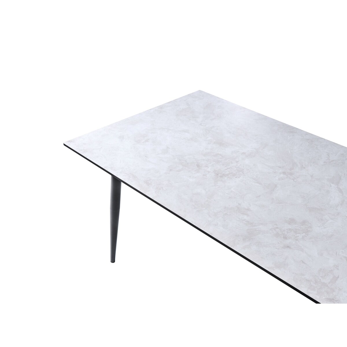 Stół ogrodowy TOLENTINO 180 cm 90 cm Imitacja kamienia Jasnoszary