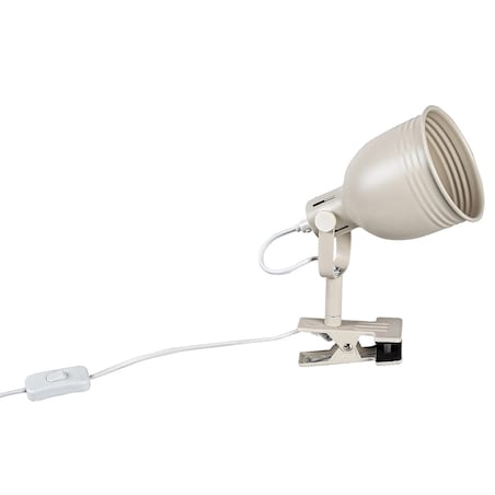 Beżowa lampka biurkowa Flint 3093 regulowana lampa na klips do biura