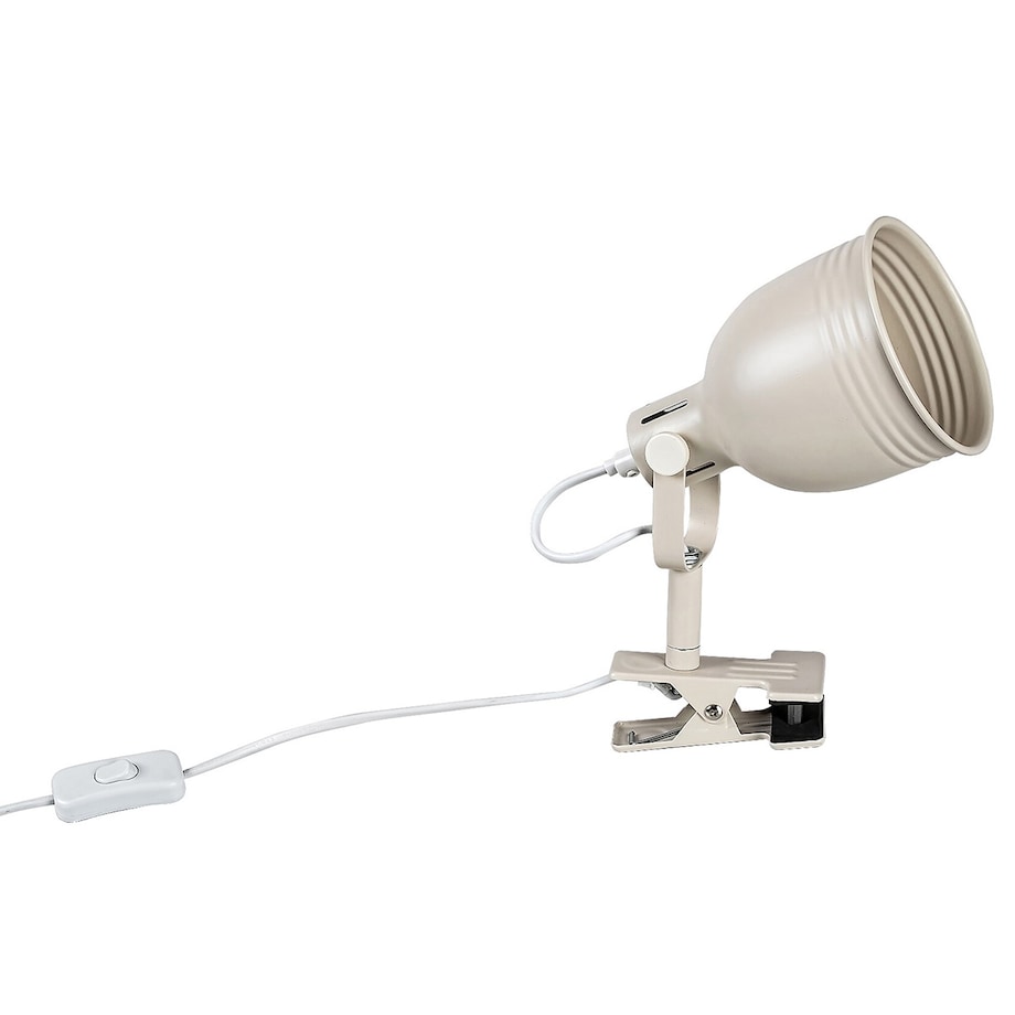 Beżowa lampka biurkowa Flint 3093 regulowana lampa na klips do biura