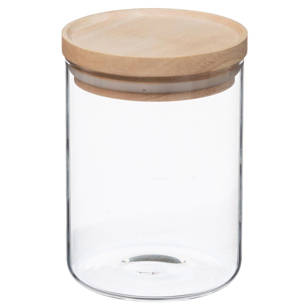 Słoik na żywność sypką z drewnianym wieczkiem, 600 ml