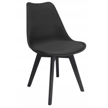 Krzesło kuchenne ekoskóra OSLO czarne