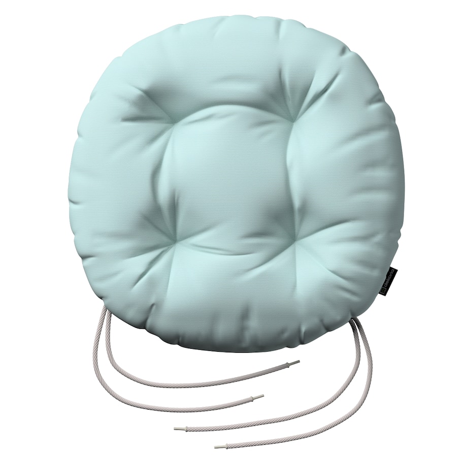 Poduszka na krzesło Adam, pastelowy błękit, fi 40 x 8 cm, Cotton Panama