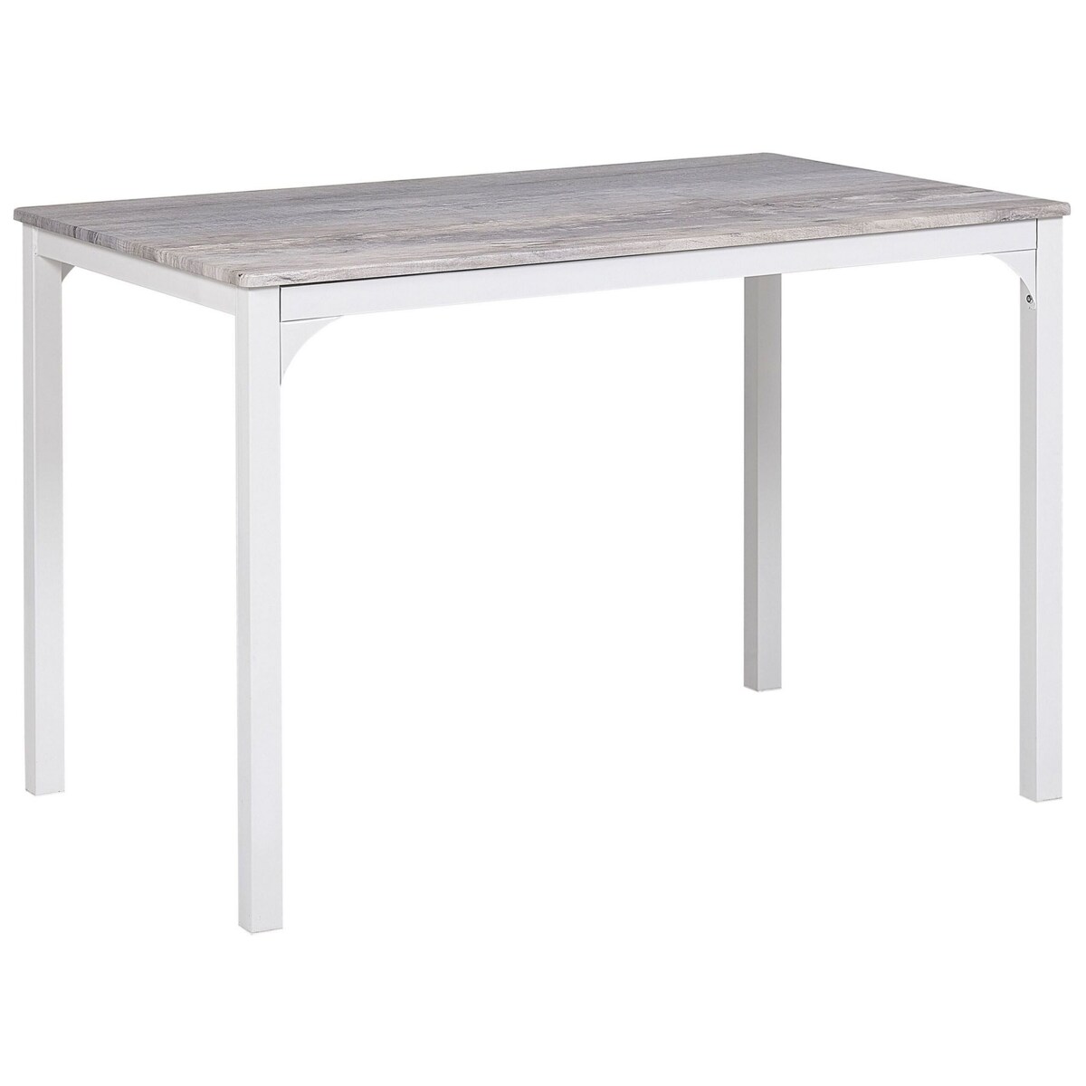 Zestaw do jadalni stół i 4 krzesła szary z białym BISMARCK