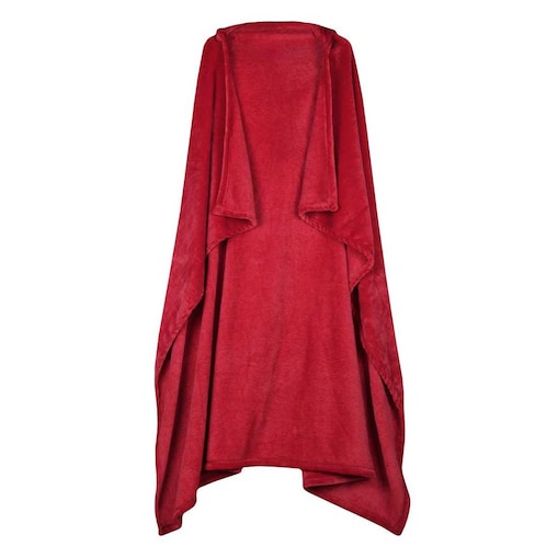 Peleryna z czapką świętego Mikołaja, pluszowy koc, 150 x 110 cm