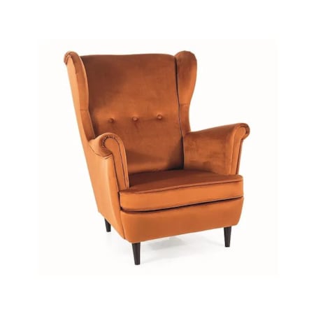 Fotel uszak LORD VELVET cynamonowy