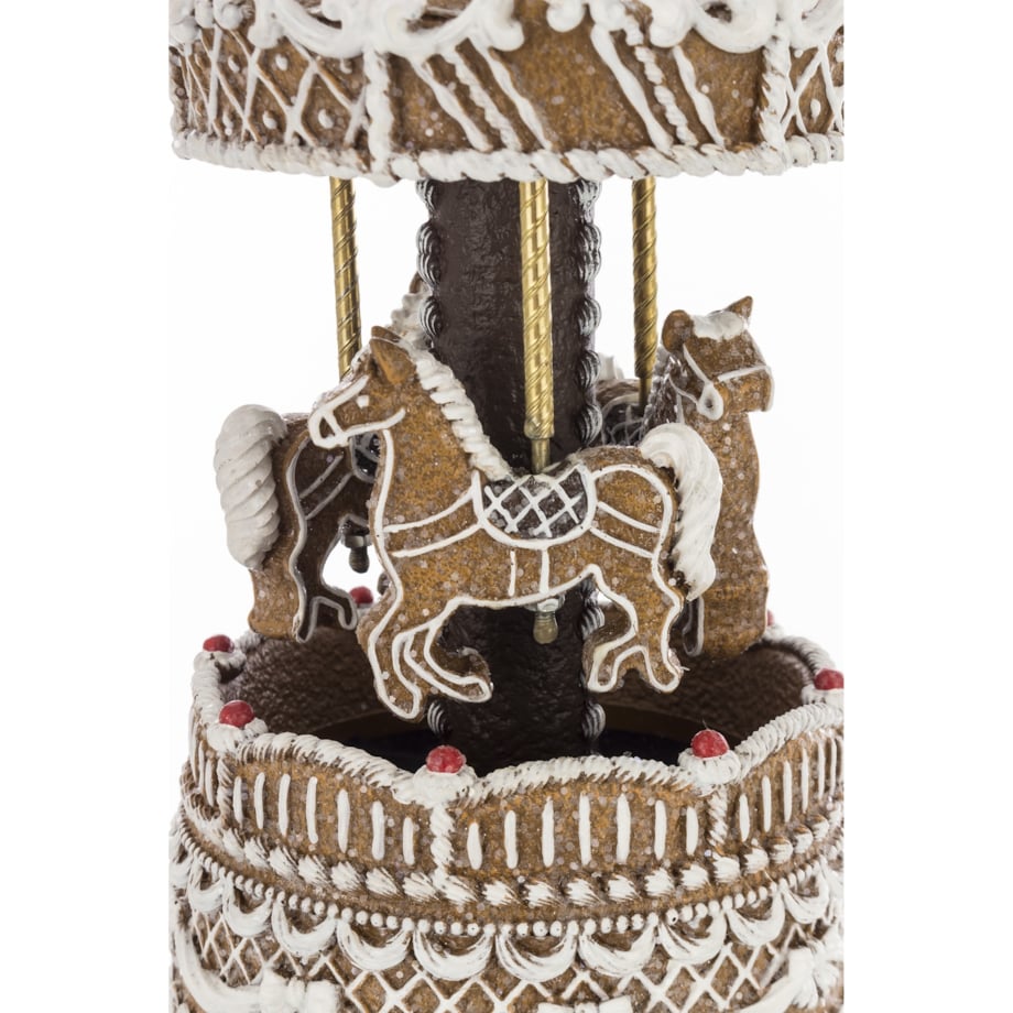 Karuzela z pozytywką brązowa 22x11,5 cm