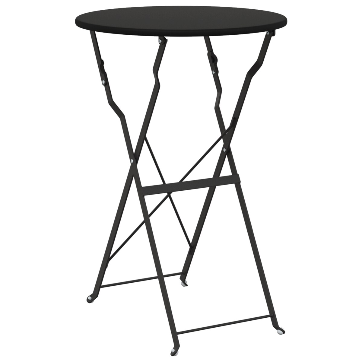vidaXL Składany stół bistro Antracytowy Ø50x71 cm Stal proszkowana
