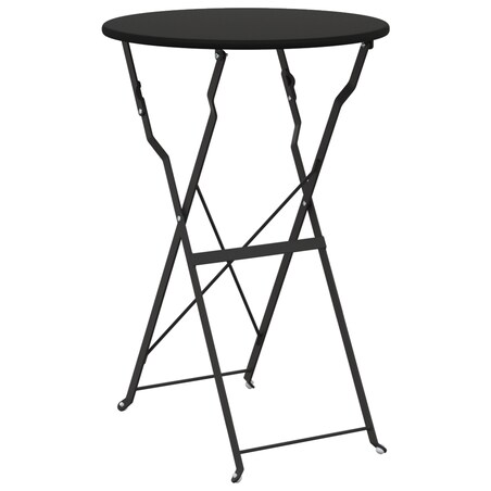 vidaXL Składany stół bistro Antracytowy Ø50x71 cm Stal proszkowana