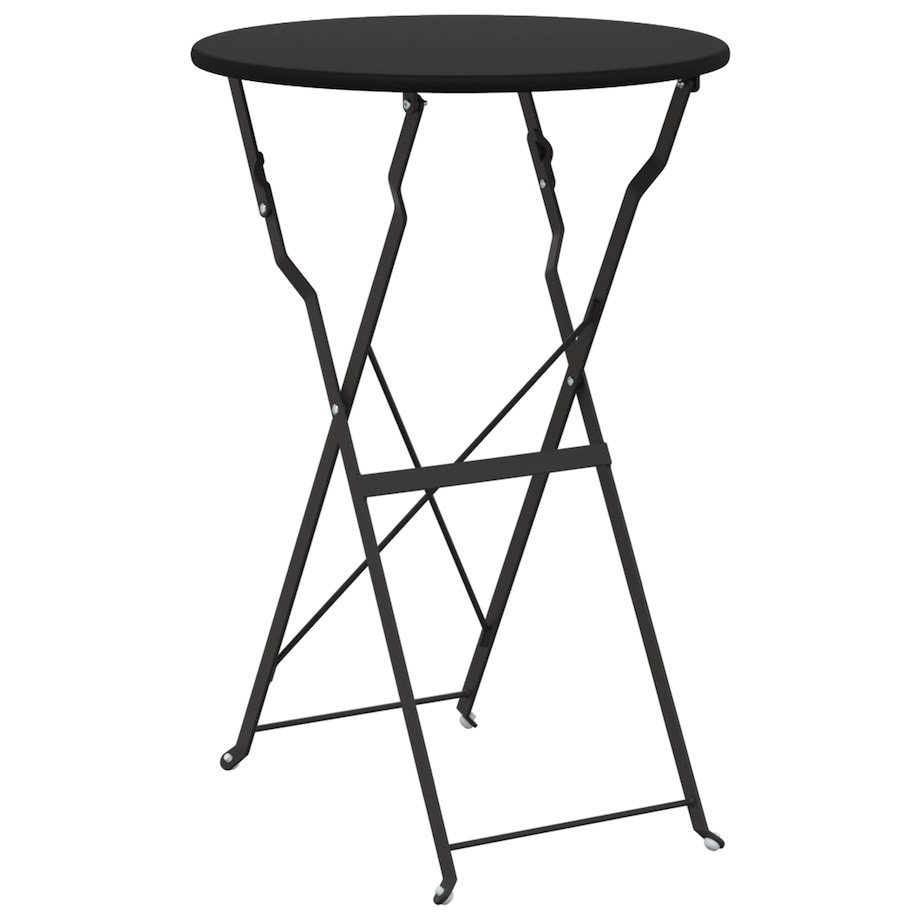 vidaXL Składany stół bistro Antracytowy Ø50x71 cm Stal proszkowana