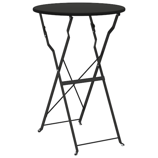 vidaXL Składany stół bistro Antracytowy Ø50x71 cm Stal proszkowana