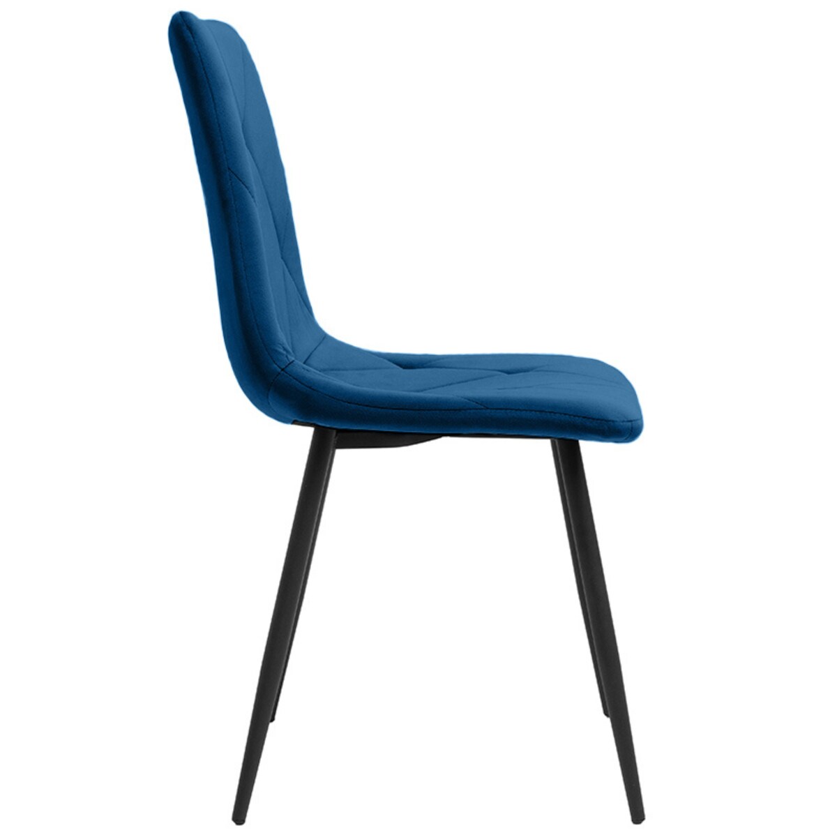 Krzesło tapicerowane welurowe granatowe do salonu jadalni