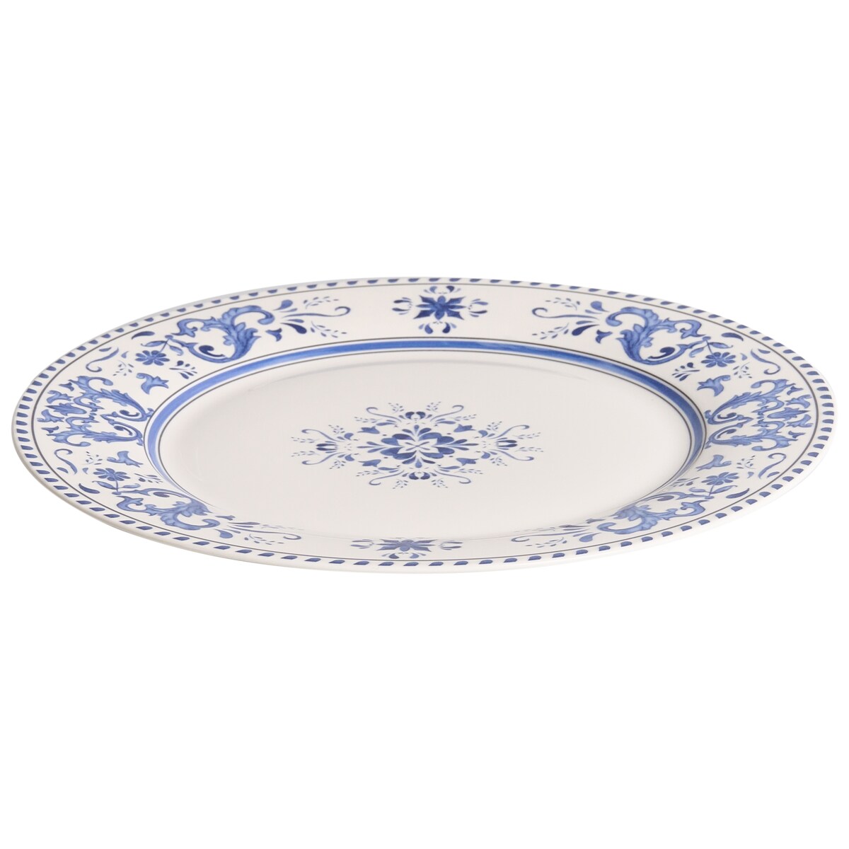 Zastawa stołowa 12-częściowa GALANGAL Porcelana Biały/ niebieski