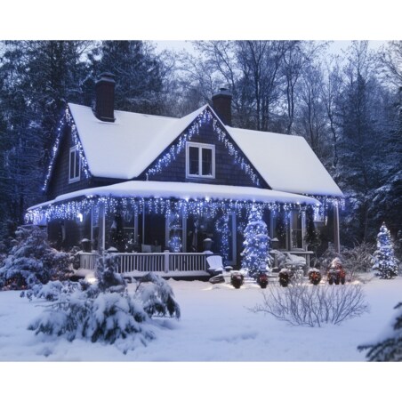 Kurtyna Led Całoroczna Sterowana Aplikacją Dekoracja Świetlna 200 Girlanda