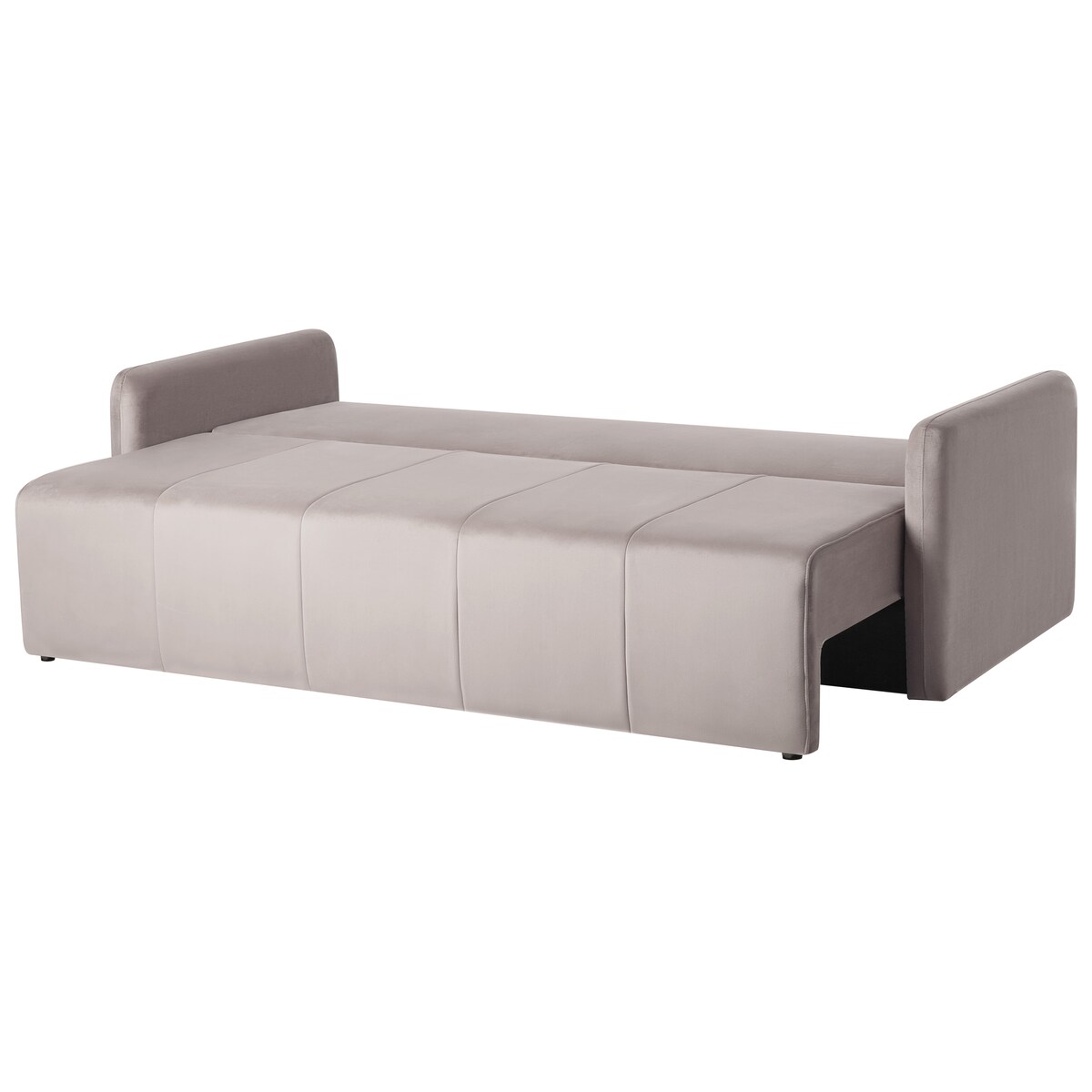 Sofa rozkładana dla 3 osób EGGE Welur Beżowoszary