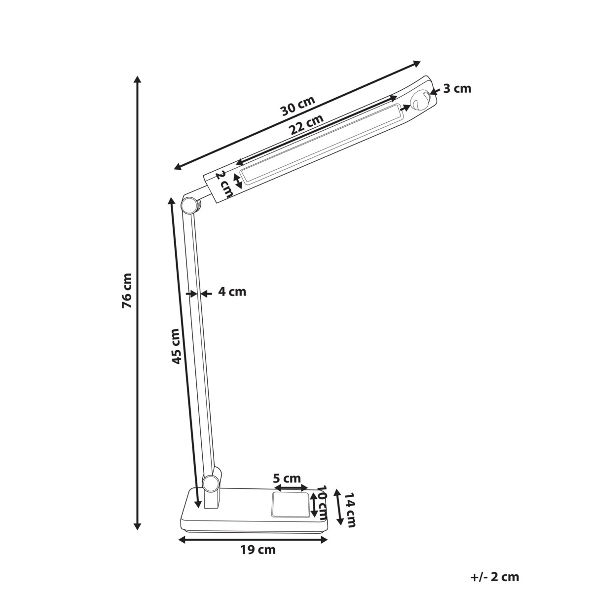 Lampa biurkowa LED LEPUS Z czujnikiem ruchu Ciemnoszary