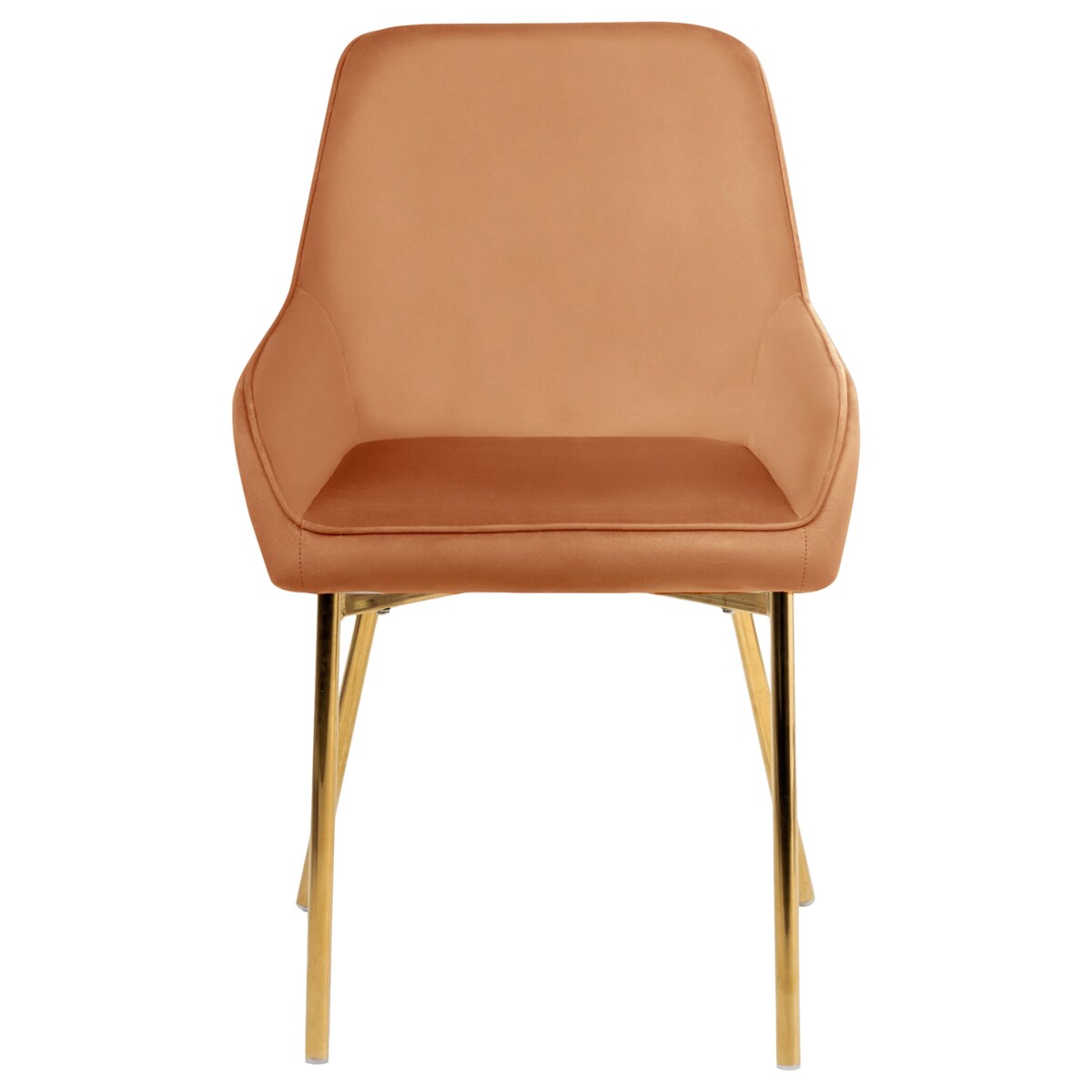 Zestaw 2 krzeseł do jadalni LOVERNA Welur Pomarańczowy