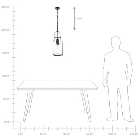 Lampa wisząca BASHILO Metal Czarny