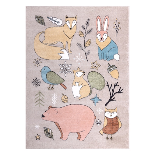 Dywan FUN Forester dla dzieci, zwierzęta, 160x220 cm