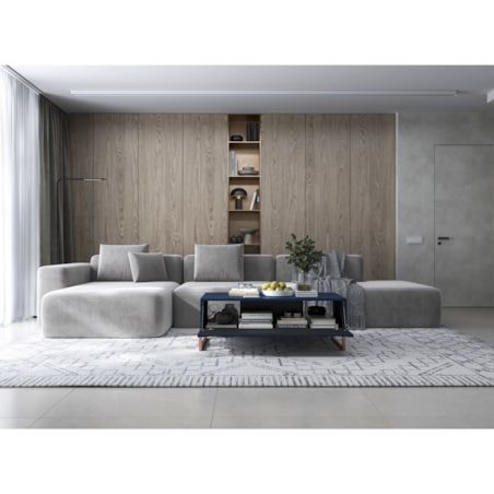 Nowoczesny Stolik kawowy Glamour prostokątny elegancka ława granatowy Mat 110 cm