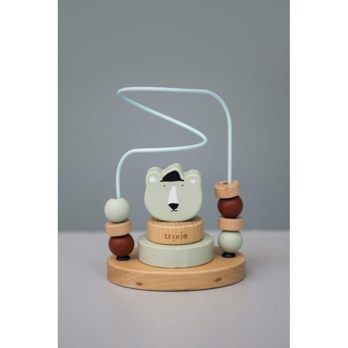 Labirynt z drewnianymi koralikami - Miś Polarny