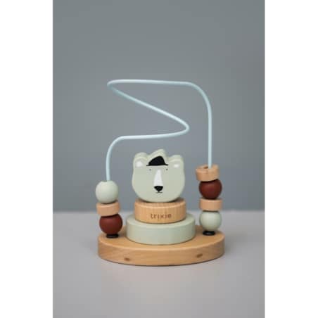 Labirynt z drewnianymi koralikami - Miś Polarny