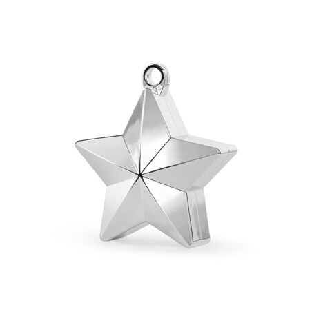Ciężarek do balonów Gwiazdka, srebrny