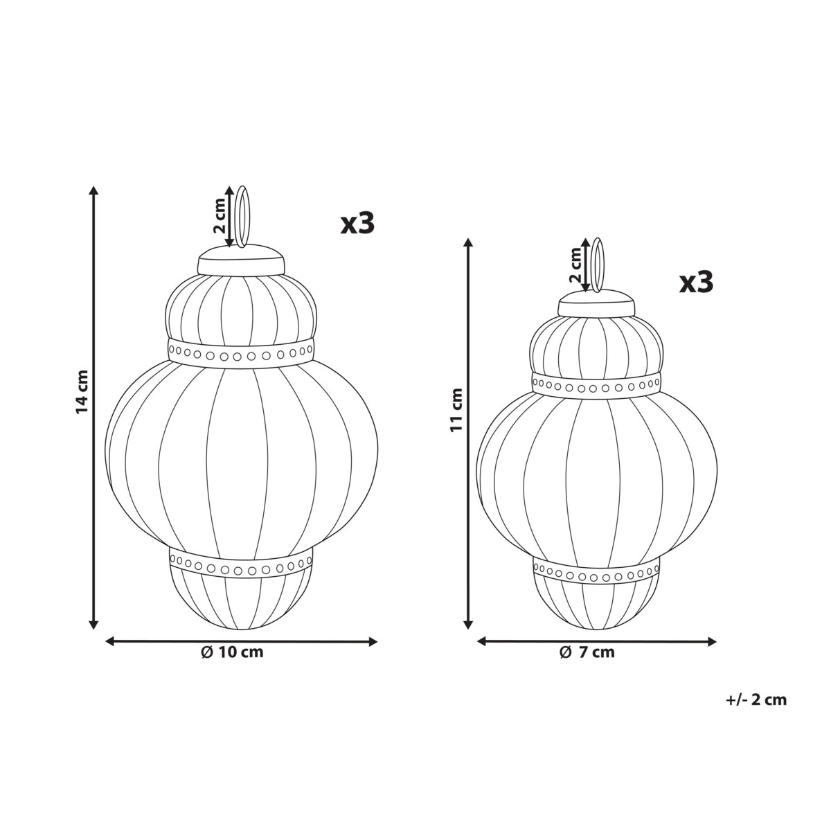 Zestaw 6 bombek szklanych srebrny CREMEUX