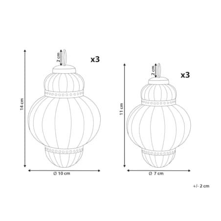 Zestaw 6 bombek szklanych srebrny CREMEUX