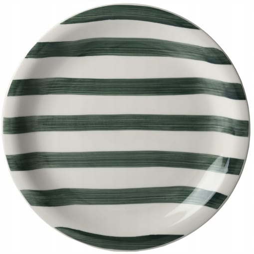 TALERZ OBIADOWY PŁYTKI PŁASKI W PASKI 27cm CERAMICZNY OKRĄGŁY NA SZTUKI