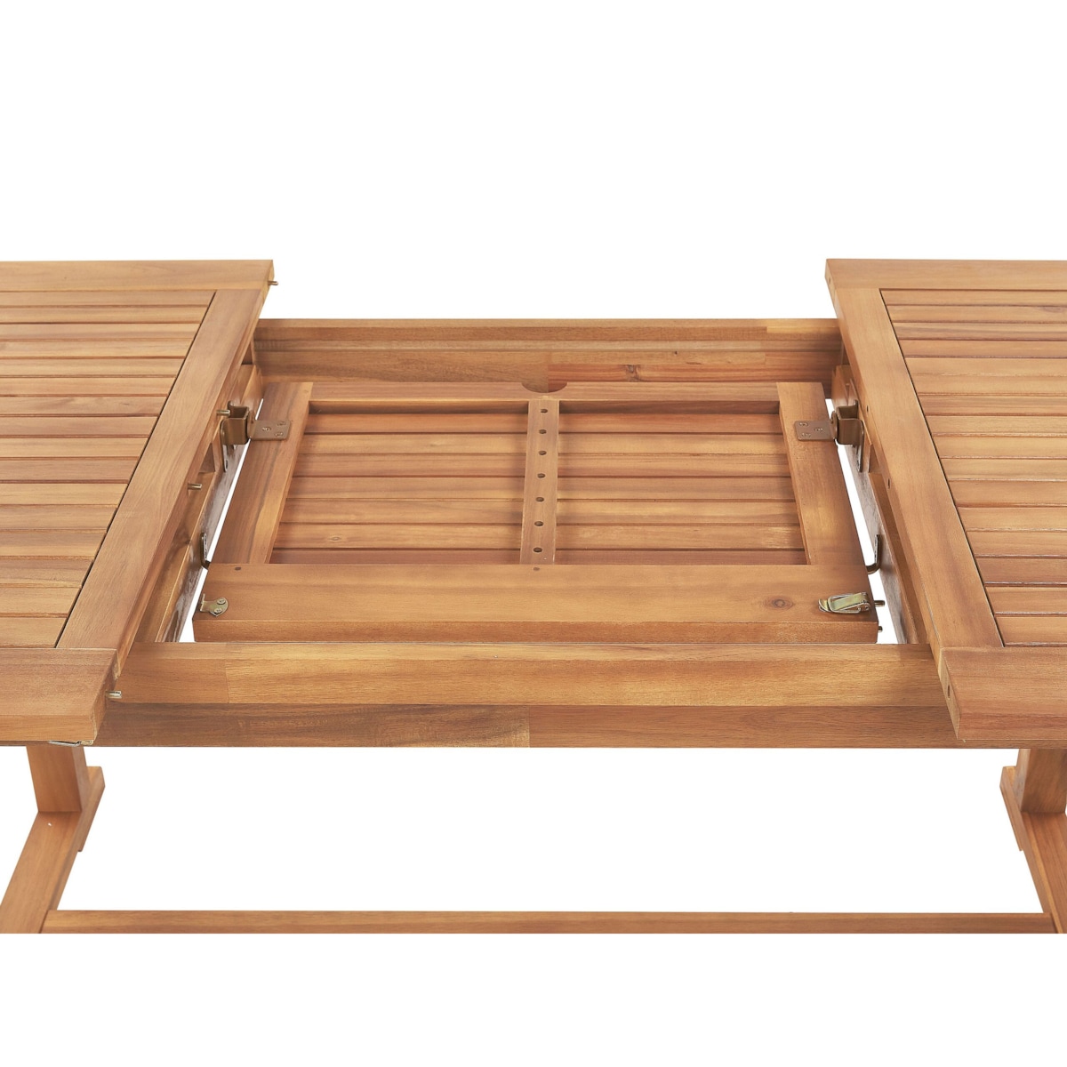 Zestaw ogrodowy dla 6 osób JAVA z parasolem (12 opcji do wyboru) Drewno akacjowe Jasnobrązowy