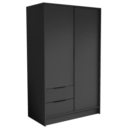 Szafa NIKOLA 103 klasyczna z regulowanymi półkami do przedpokoju-grafitowa