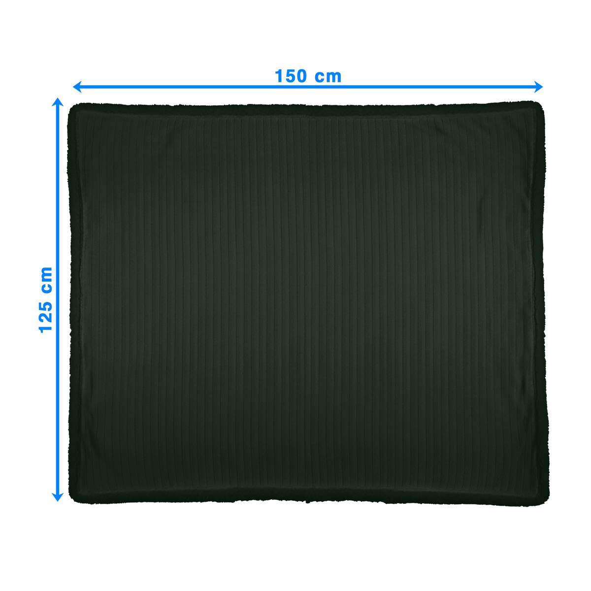 MIĘKKI KOC NARZUTA PLED NA ŁÓŻKO BARANEK SHERPA CIEPŁY 150x125 CM