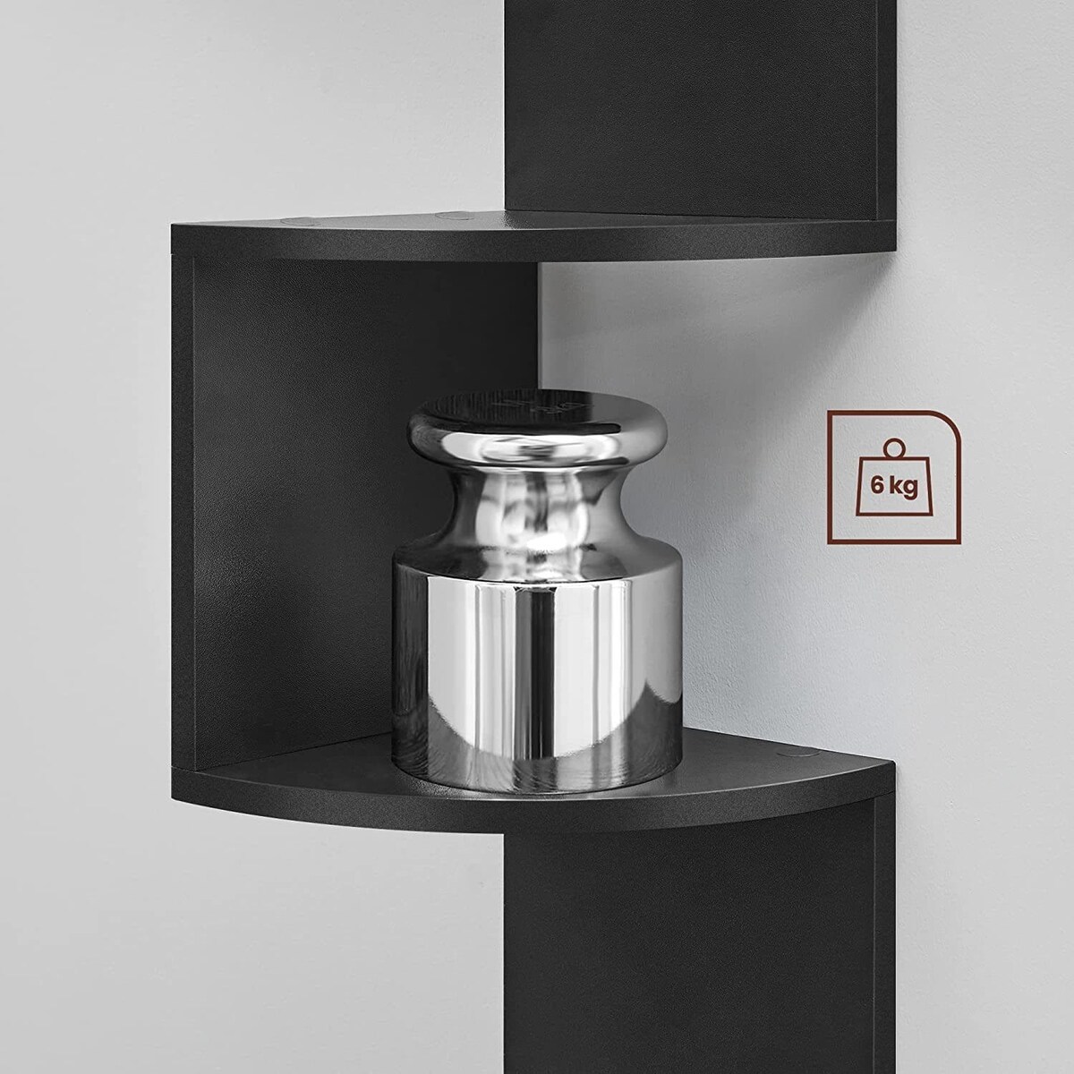 Regał Narożny Półka Na Ksiązki Do Pokoju Salonu Gabinetu Kuchni Czarny