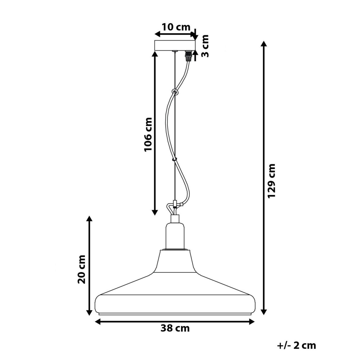 Lampa wisząca ALIKOS Szkło Złoty