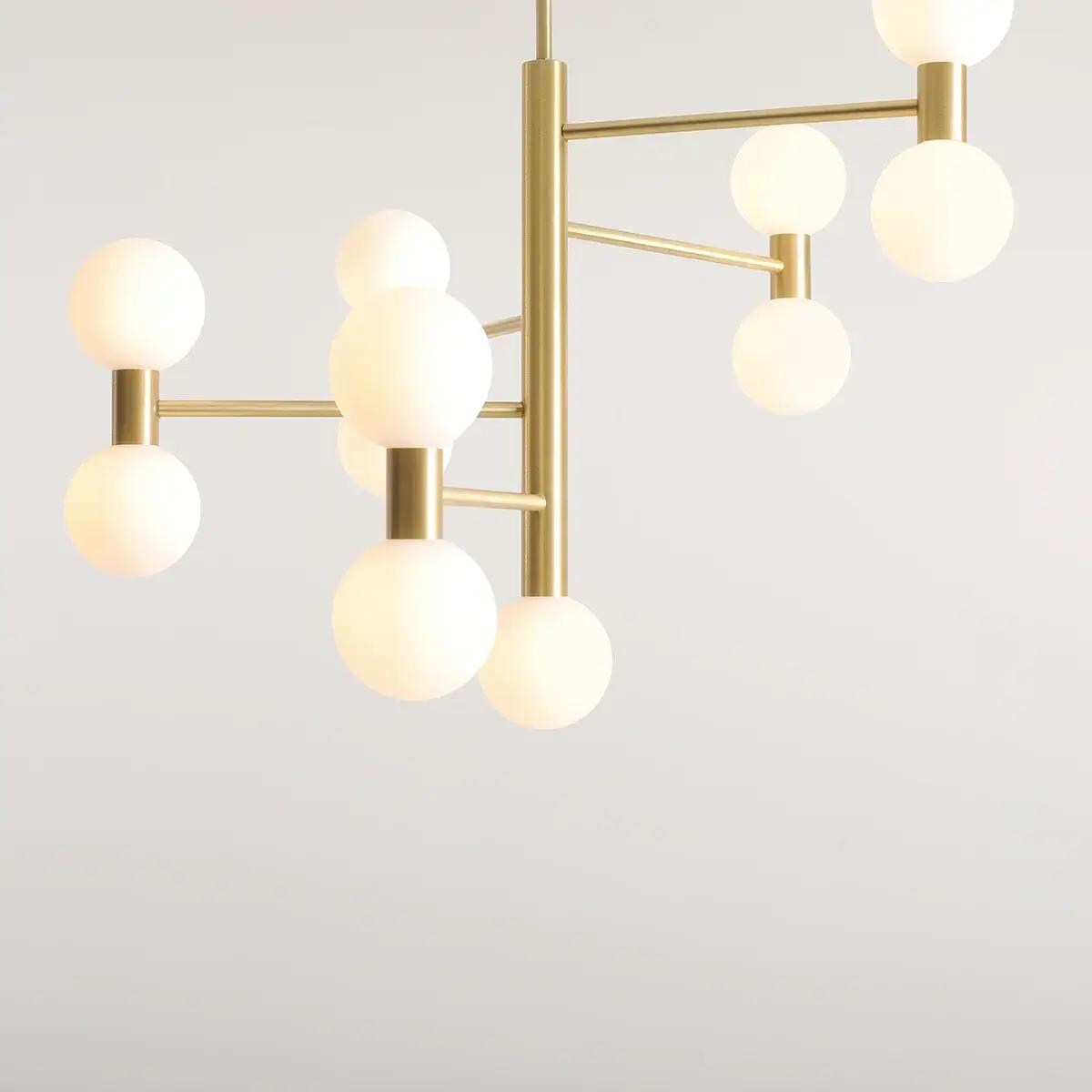 Kulisty żyrandol do salonu Flare 1134PL_W40 Aldex szklany balls mosiądz