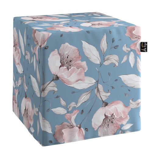 Puf kostka Nano, niebiesko-różowy, 40 x 40 x 40 cm, Magic Collection