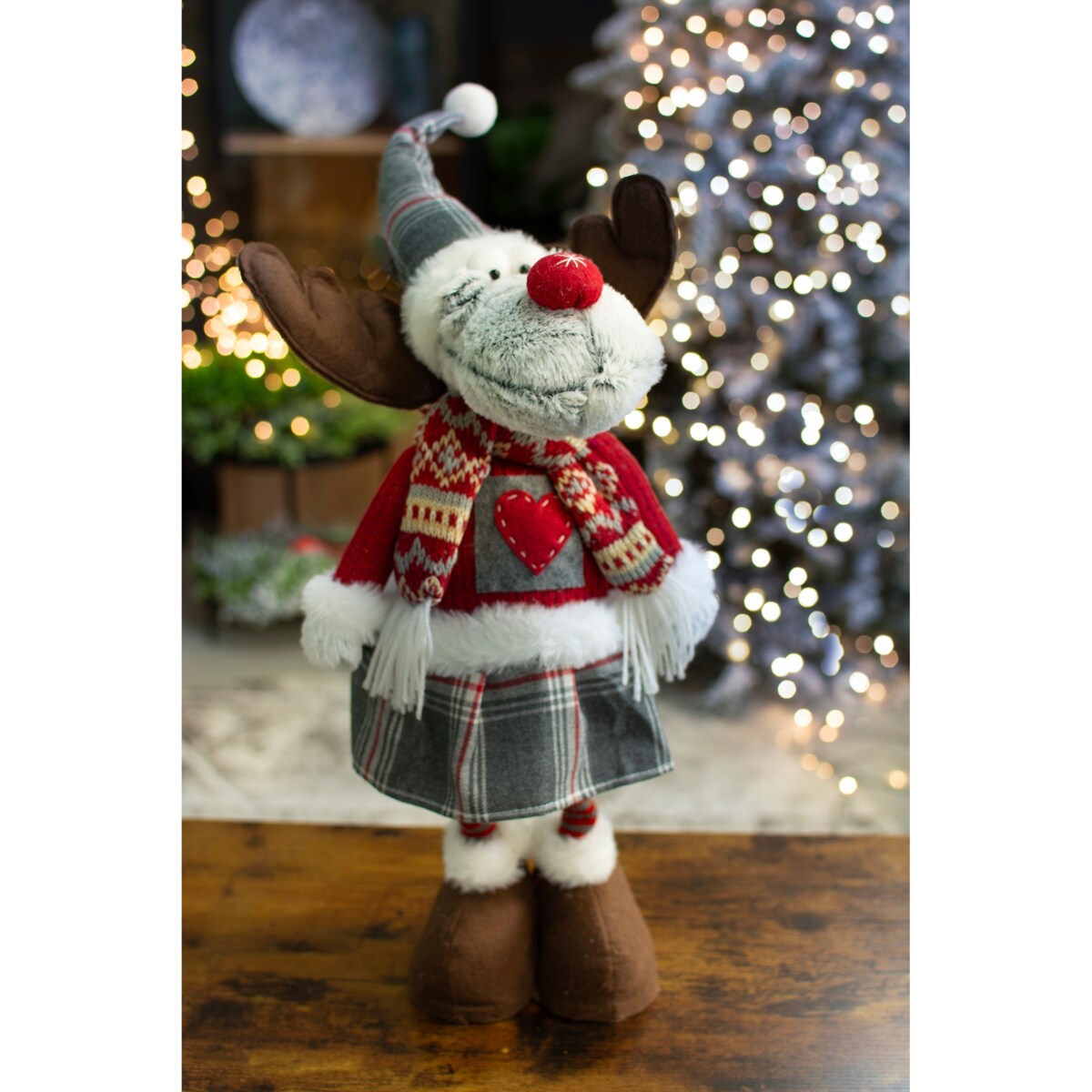 Para RENIFER skrzaty świąteczna OZDOBA gnomy na święta LOŚ komplet DUŻE