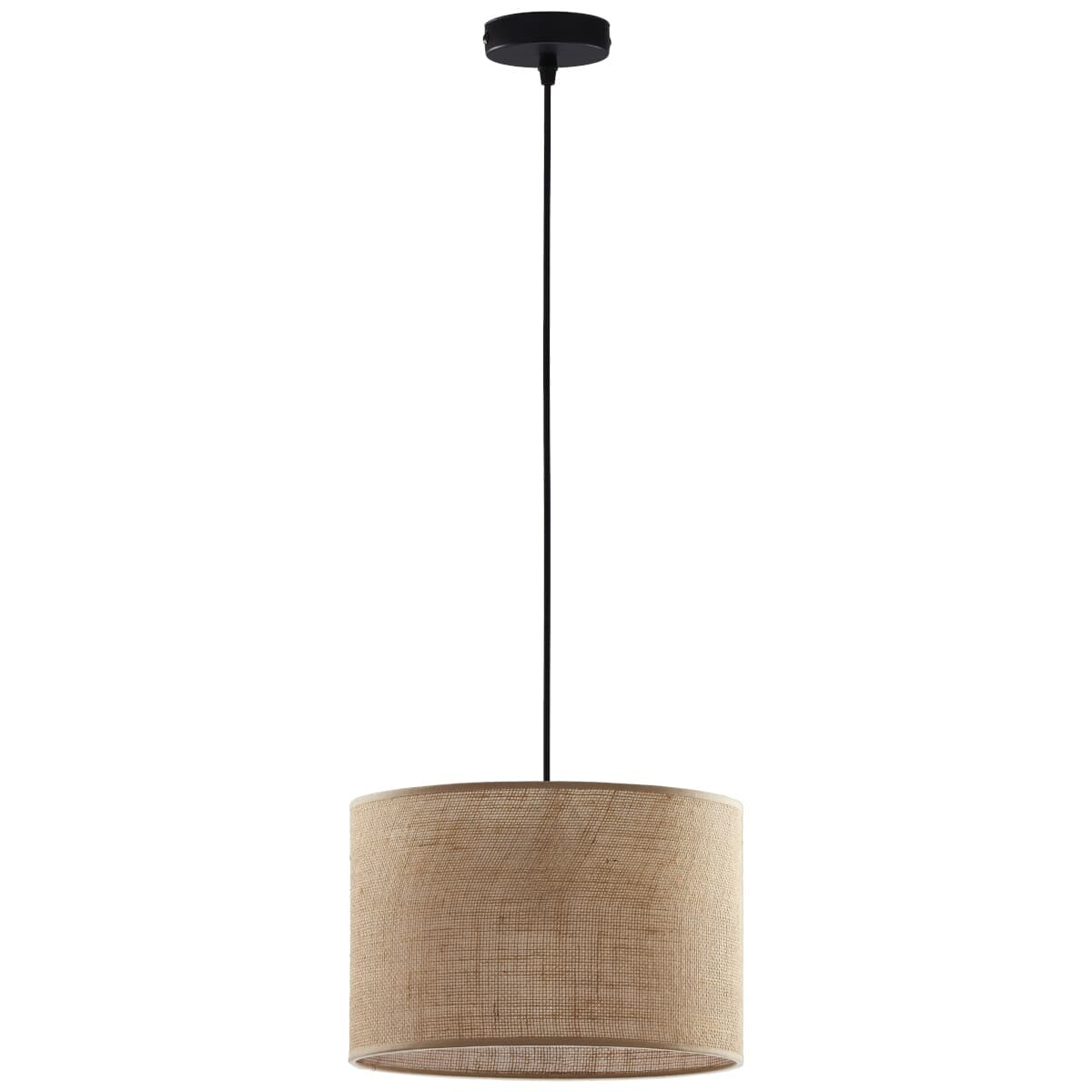 Lampa wisząca jutowa Juta 6580 TK Lighting okrągła metalowa brązowa