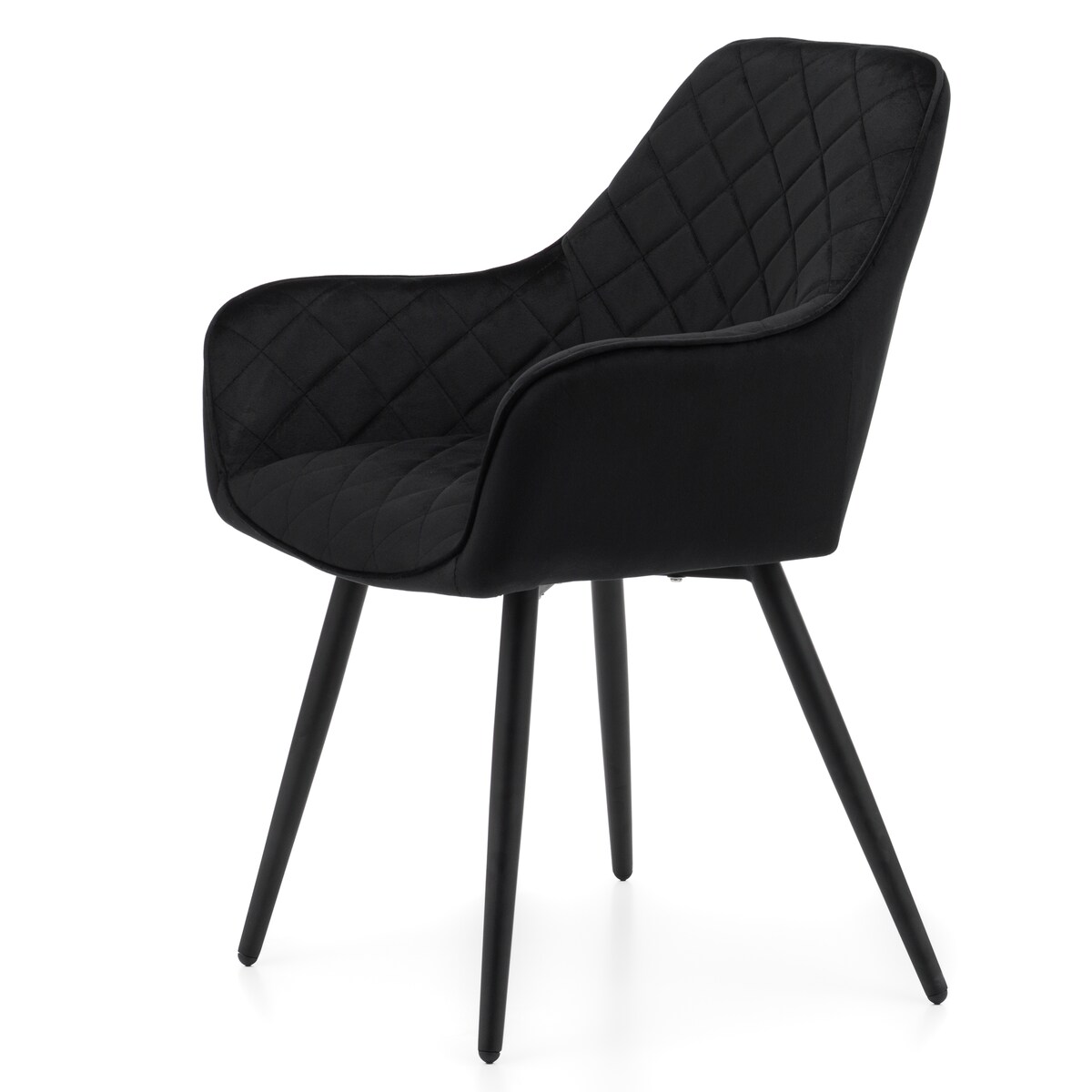 Krzesło tapicerowane COLIN aksamit velvet welur do salonu jadalni czarny