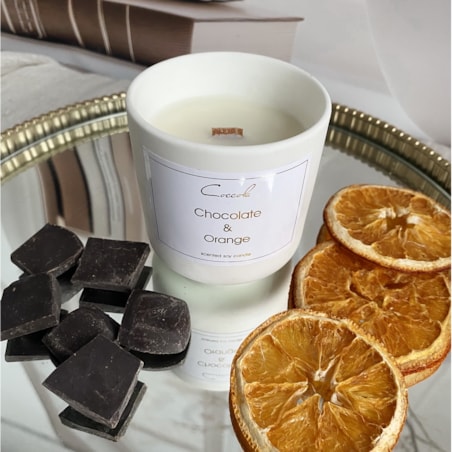 Chocolate & Orange- 135 gram ekologiczna naturalna świeca sojowa naturalna