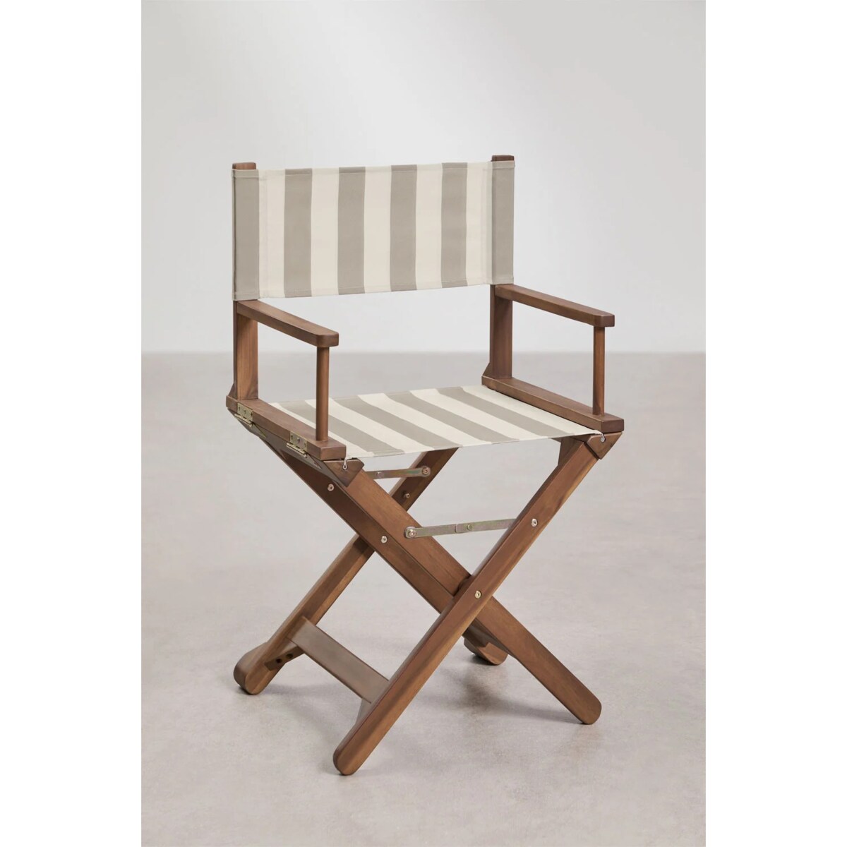 Krzesło reżyserskie składane, akacja, Reggia, kremowe-kawa z mlekiem