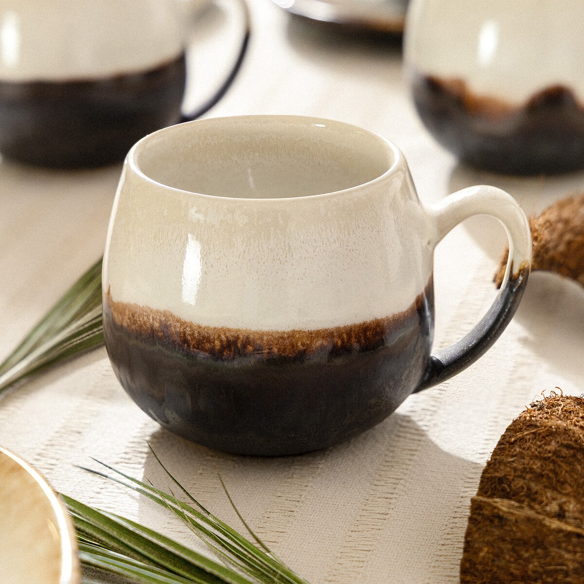 Konsimo PRIMA Kubek 6 szt., jasnobeżowy