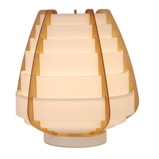 Lampa Stołowa NAGOJA 1 Biała Ledea, Japoński Styl, Drewniane Elementy