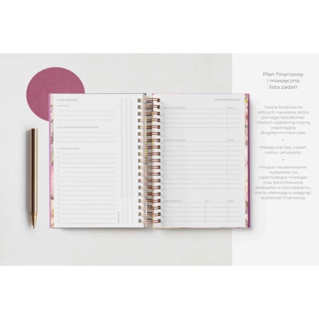 Planner dzienny na spirali 2025 – Poema Rosado