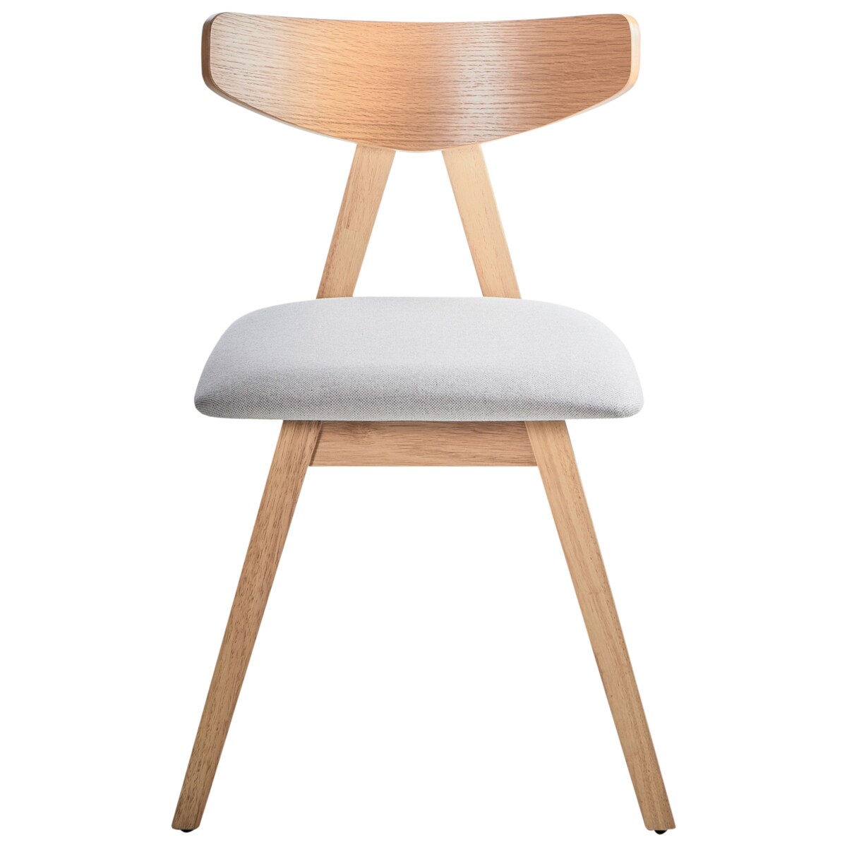 Zestaw 2 krzeseł do jadalni LACOTA Drewno Jasny brąz/ szary