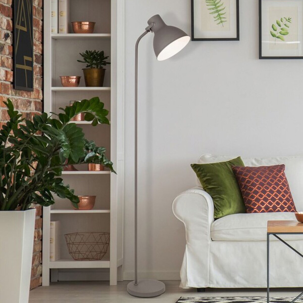 LAMPA podłogowa DEREK 4329 Rabalux stojąca OPRAWA do salonu szara