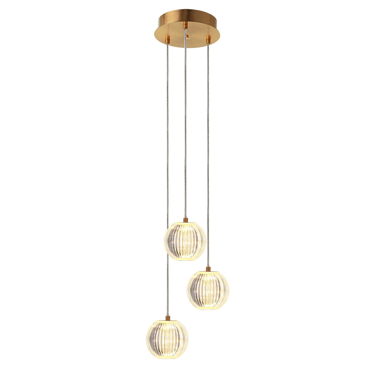 Lampa sufitowa wisząca Light Prestige Brillant złoty LED CCT 3000K/4000K/6000K (regulowana) 1 szt.