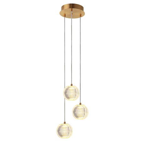 Lampa sufitowa wisząca Light Prestige Brillant złoty LED CCT 3000K/4000K/6000K (regulowana) 1 szt.