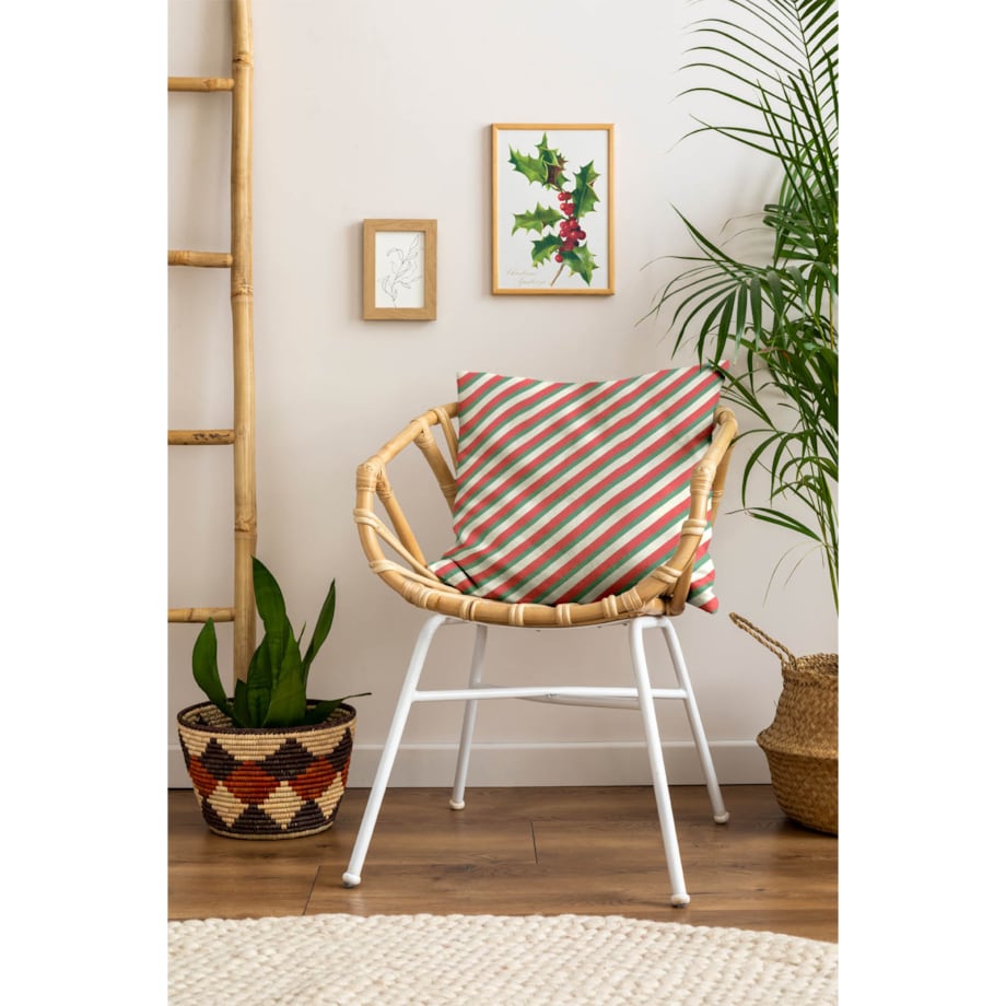 Poduszka świąteczna - Kolorowe pasy 45x45 cm