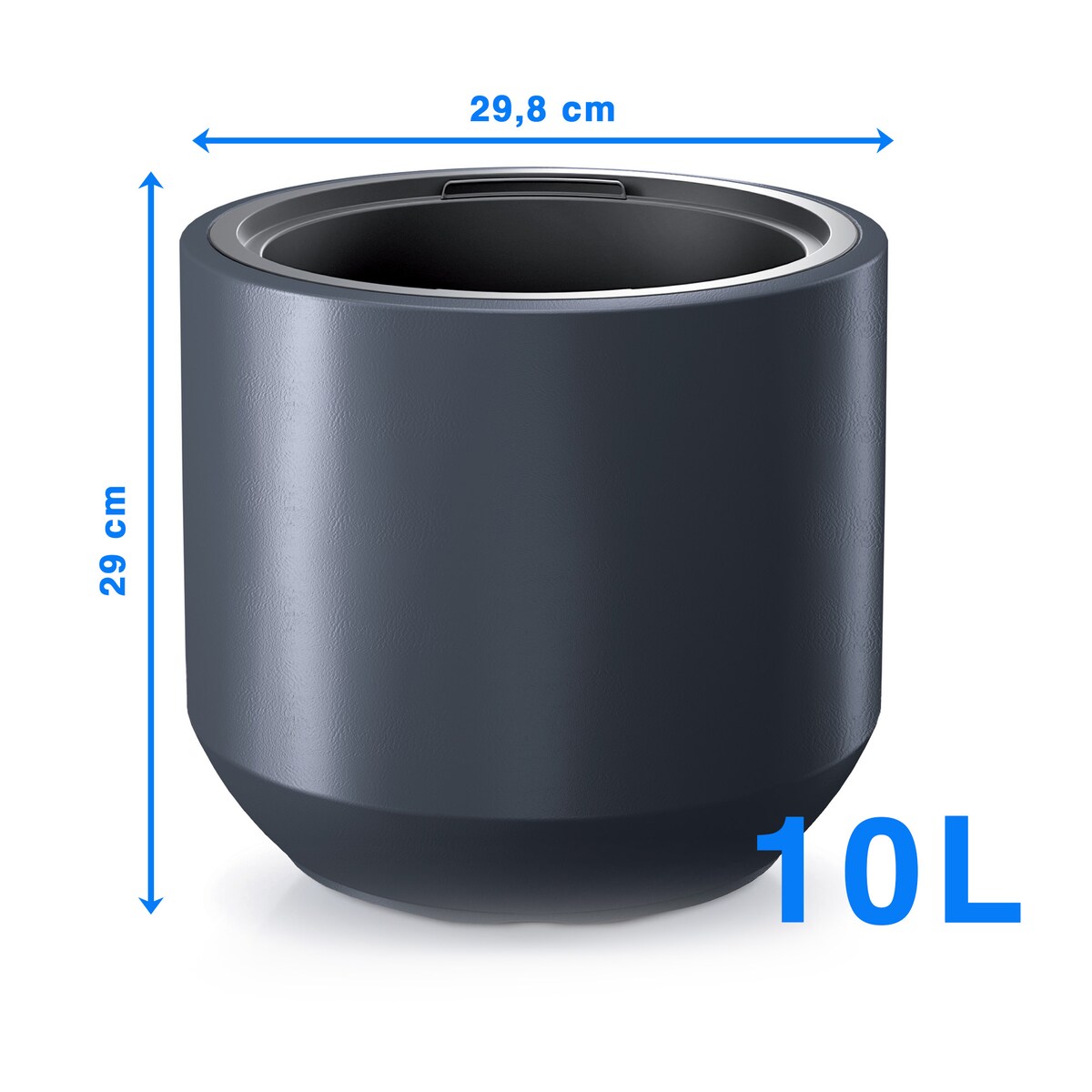 Doniczka Donica Ogrodowa 29,8/39/46,9 Cm Zestaw Na Taras Do Ogrodu Domu Antracytowa
